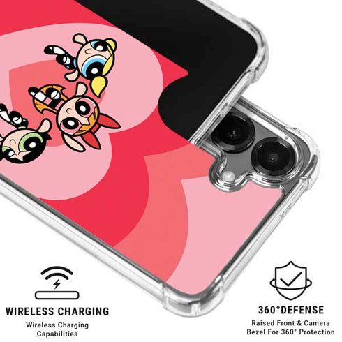 Cartoon Network Powerpuff Girls Hearts Galaxy S26 Clear Case