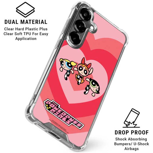 Cartoon Network Powerpuff Girls Hearts Galaxy S26 Clear Case