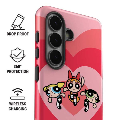 Cartoon Network Powerpuff Girls Hearts Galaxy S26 Plus Impact Case