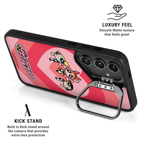 Cartoon Network Powerpuff Girls Hearts Galaxy S26 Plus Kickstand Case