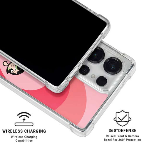 Cartoon Network Powerpuff Girls Hearts Galaxy S26 Ultra Clear Case