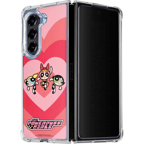 Cartoon Network Powerpuff Girls Hearts Galaxy Z Fold5 5G Clear Case