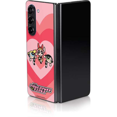 Cartoon Network Powerpuff Girls Hearts Galaxy Z Fold5 5G Skin