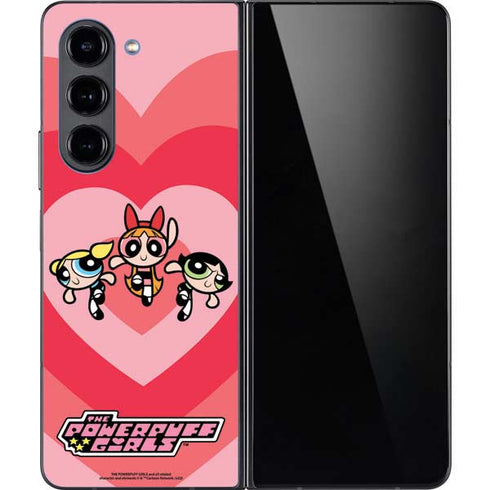 Cartoon Network Powerpuff Girls Hearts Galaxy Z Fold5 5G Skin