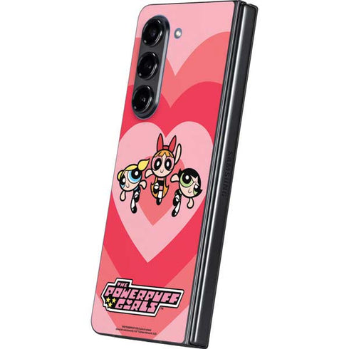 Cartoon Network Powerpuff Girls Hearts Galaxy Z Fold5 5G Skin
