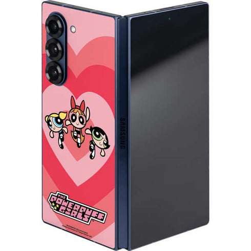 Cartoon Network Powerpuff Girls Hearts Galaxy Z Fold6 Skin