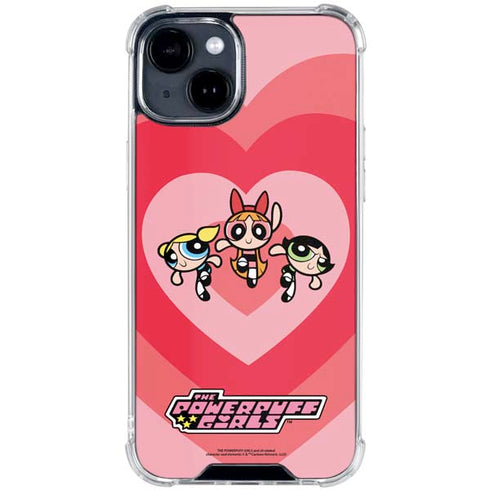 Cartoon Network Powerpuff Girls Hearts iPhone 15 Clear Case