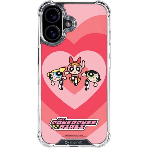 Cartoon Network Powerpuff Girls Hearts iPhone 16 Clear Case