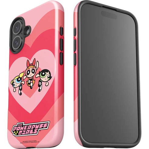 Cartoon Network Powerpuff Girls Hearts iPhone 16 Impact Case