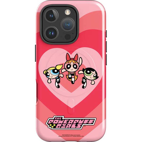 Cartoon Network Powerpuff Girls Hearts iPhone 16 Pro Magsafe Impact Case