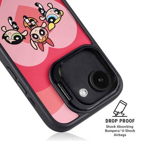 Cartoon Network Powerpuff Girls Hearts iPhone 16e Kickstand Case