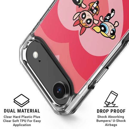 Cartoon Network Powerpuff Girls Hearts iPhone 17 Air Clear Case