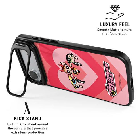 Cartoon Network Powerpuff Girls Hearts iPhone 17 Air Kickstand Case