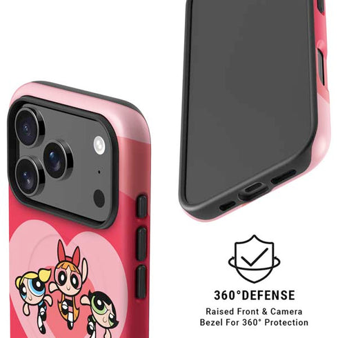 Cartoon Network Powerpuff Girls Hearts iPhone 17 Pro Magsafe Impact Case