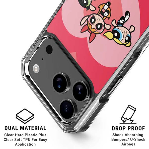 Cartoon Network Powerpuff Girls Hearts iPhone 18 Pro Clear Case