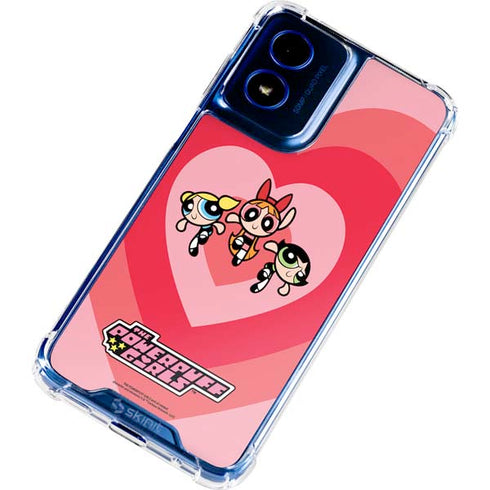 Cartoon Network Powerpuff Girls Hearts Moto G Play 4G (2024) Clear Case