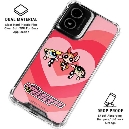 Cartoon Network Powerpuff Girls Hearts Moto G Power 5G (2024) Clear Case