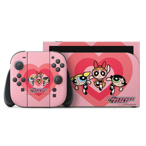 Cartoon Network Powerpuff Girls Hearts Nintendo Switch 2 (2025) with Joy-Con Skin