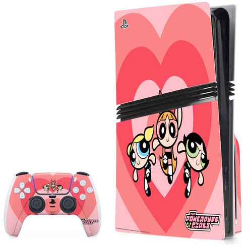 Cartoon Network Powerpuff Girls Hearts PlayStation PS5 Skins