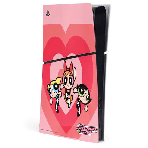 Cartoon Network Powerpuff Girls Hearts PS5 Slim Digital Edition Console Skin