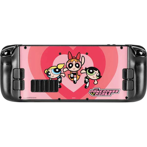 Cartoon Network Powerpuff Girls Hearts Steam Deck Handheld Gaming Computer OLED Skin
