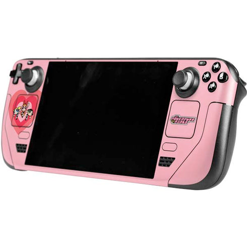 Cartoon Network Powerpuff Girls Hearts Steam Deck Handheld Gaming Computer Skin
