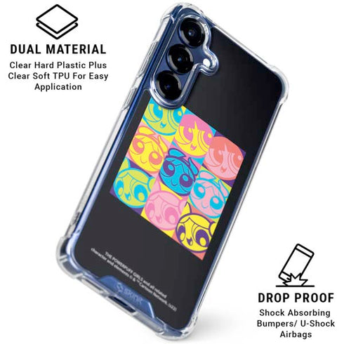 Cartoon Network Powerpuff Girls Neon Galaxy S25 Clear Case