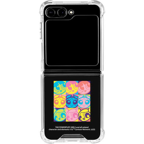 Cartoon Network Powerpuff Girls Neon Galaxy Z Flip6 Clear Case