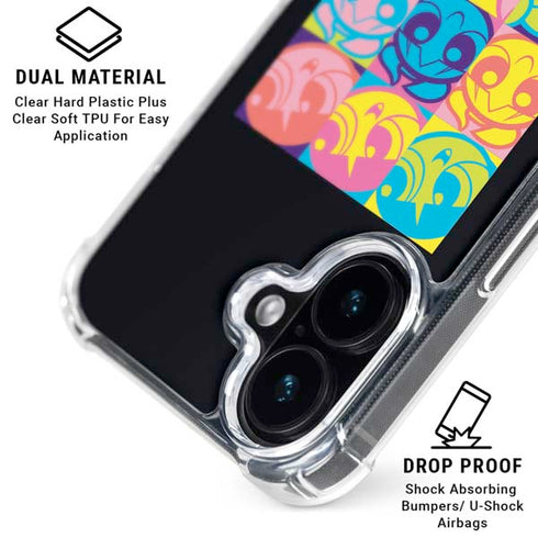 Cartoon Network Powerpuff Girls Neon iPhone 16 Clear Case