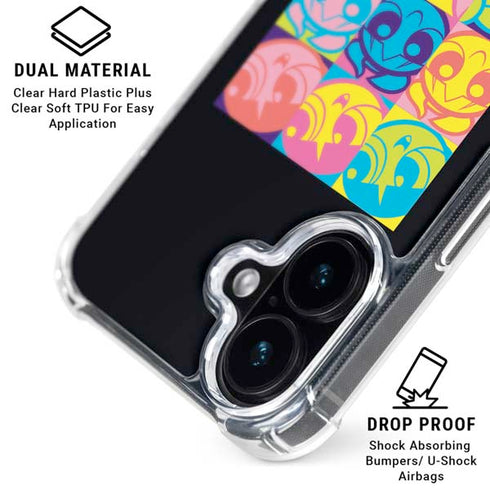Cartoon Network Powerpuff Girls Neon iPhone 16 Plus Clear Case