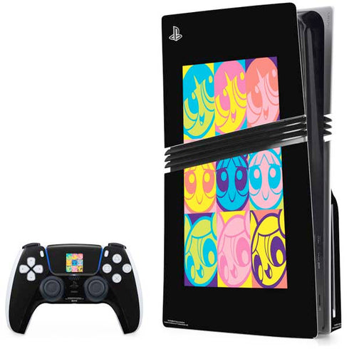 Cartoon Network Powerpuff Girls Neon PS5 Pro Disk Bundle Skin