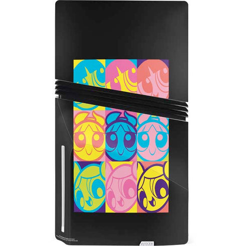 Cartoon Network Powerpuff Girls Neon PS5 Pro Disk Console Skin
