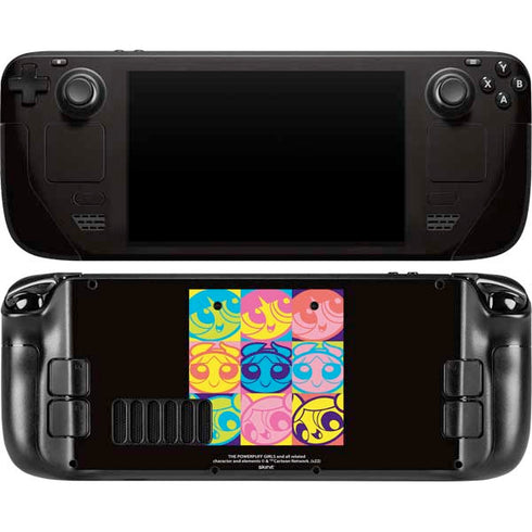 Cartoon Network Powerpuff Girls Neon Steam Deck Handheld Gaming Computer OLED Skin
