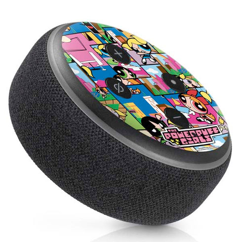 Cartoon Network Powerpuff Girls Patches Amazon Echo Dot Skin