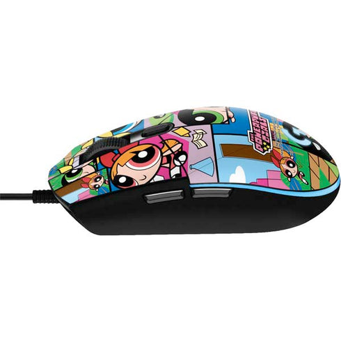 Cartoon Network Powerpuff Girls Patches G203 Prodigy RGB Wired Gaming Mouse Skin