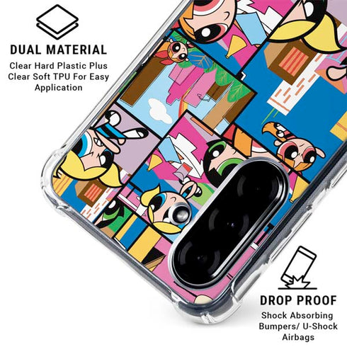 Cartoon Network Powerpuff Girls Patches Galaxy A36 5G Clear Case