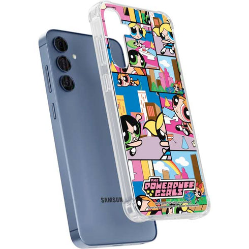 Cartoon Network Powerpuff Girls Patches Galaxy A55 5G Clear Case