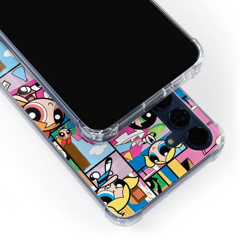 Cartoon Network Powerpuff Girls Patches Galaxy A55 5G Clear Case