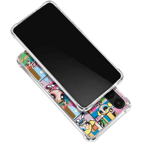 Cartoon Network Powerpuff Girls Patches Galaxy S24 FE Clear Case