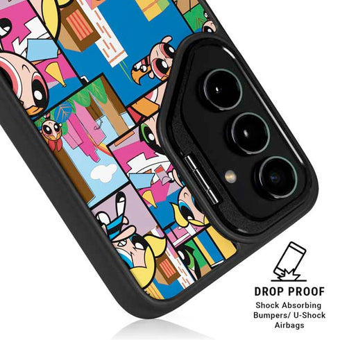 Cartoon Network Powerpuff Girls Patches Galaxy S25 Kickstand Case