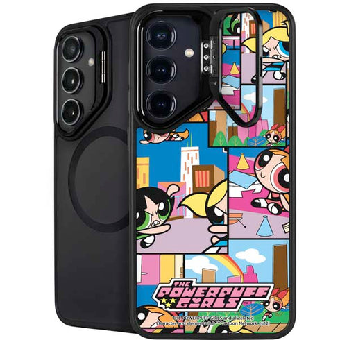 Cartoon Network Powerpuff Girls Patches Galaxy S25 Plus Kickstand Case