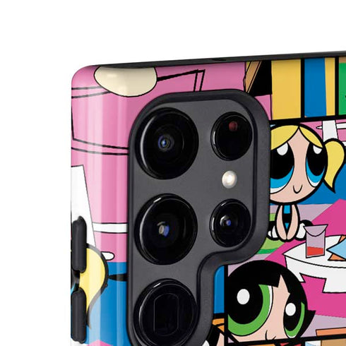 Cartoon Network Powerpuff Girls Patches Galaxy S25 Ultra Impact Case