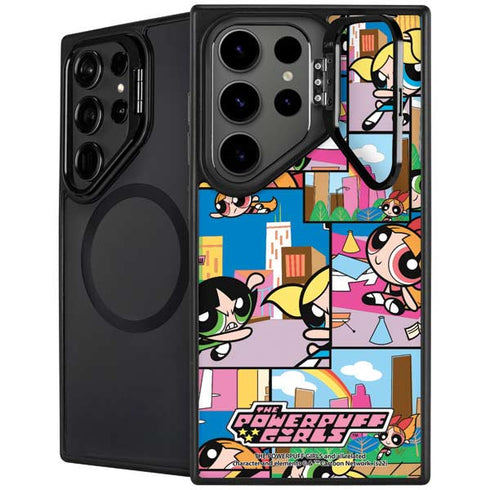 Cartoon Network Powerpuff Girls Patches Galaxy S25 Ultra Kickstand Case