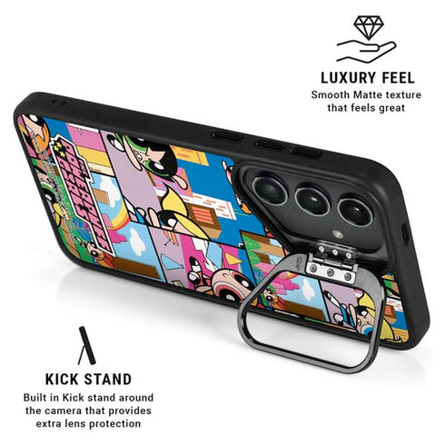 Cartoon Network Powerpuff Girls Patches Galaxy S25 Ultra Kickstand Case
