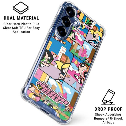Cartoon Network Powerpuff Girls Patches Galaxy S25 Clear Case
