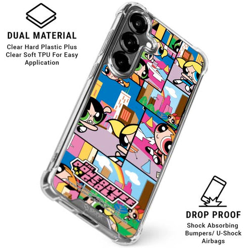 Cartoon Network Powerpuff Girls Patches Galaxy S26 Plus Clear Case