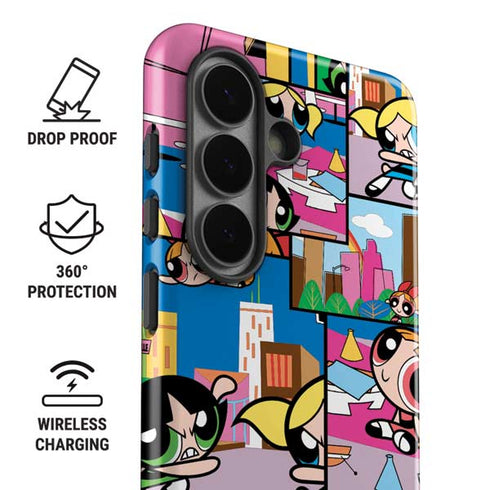 Cartoon Network Powerpuff Girls Patches Galaxy S26 Plus Impact Case