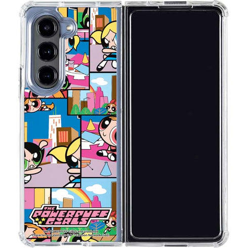 Cartoon Network Powerpuff Girls Patches Galaxy Z Fold5 5G Clear Case
