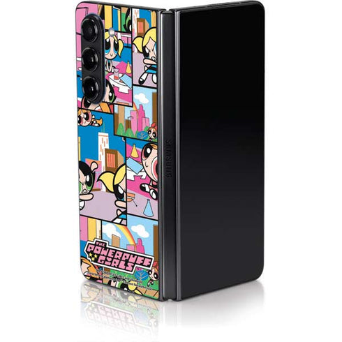 Cartoon Network Powerpuff Girls Patches Galaxy Z Fold5 5G Skin