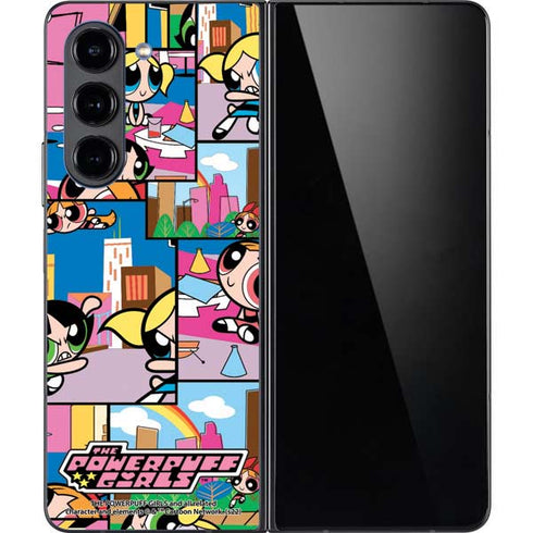 Cartoon Network Powerpuff Girls Patches Galaxy Z Fold5 5G Skin